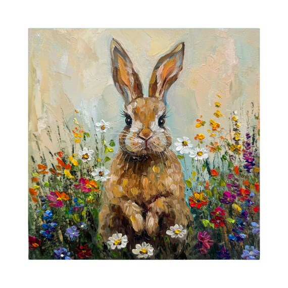 Rabbit Painting Bunny Original Art Bunny Wall Art Rabbit Rabbit Painting Bunny Original Art Bunny Wall Art Rabbit