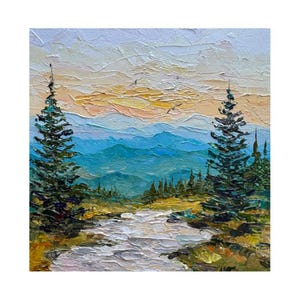 Smoky Mountains Painting National Park Original Art Tennessee Landscape Painting Mountains Landscape wall art Smoky mountains art by Alla
