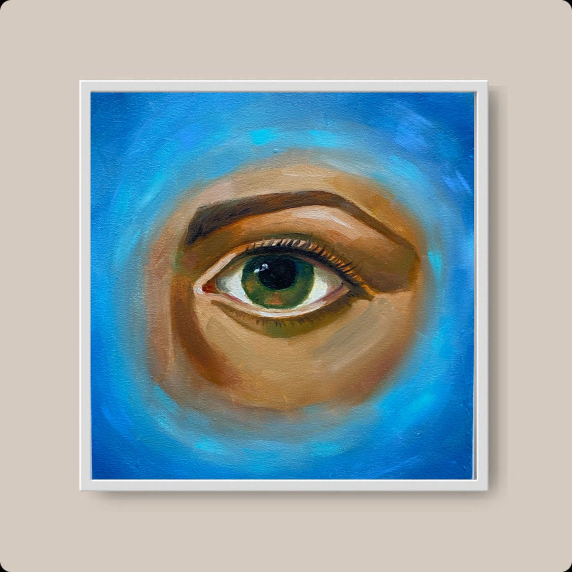 Eye Painting Portrait Original Art Eye Wall Art Female Eye