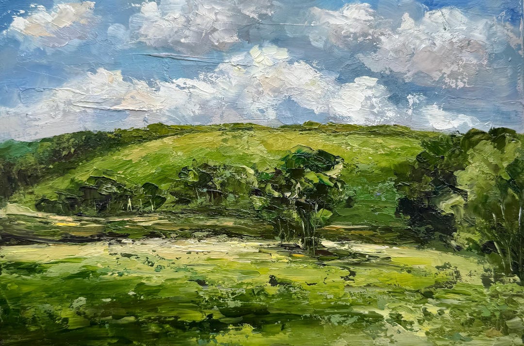 田舎の風景 油彩画 二つのパネル 田舎の風景 油彩画 二つのパネル 【公式通販】