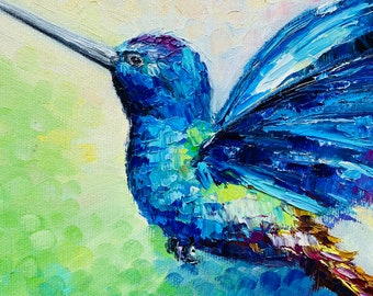 コースター絵画　キリンとハチドリ コースター絵画 キリンとハチドリ 美術品・アンティーク