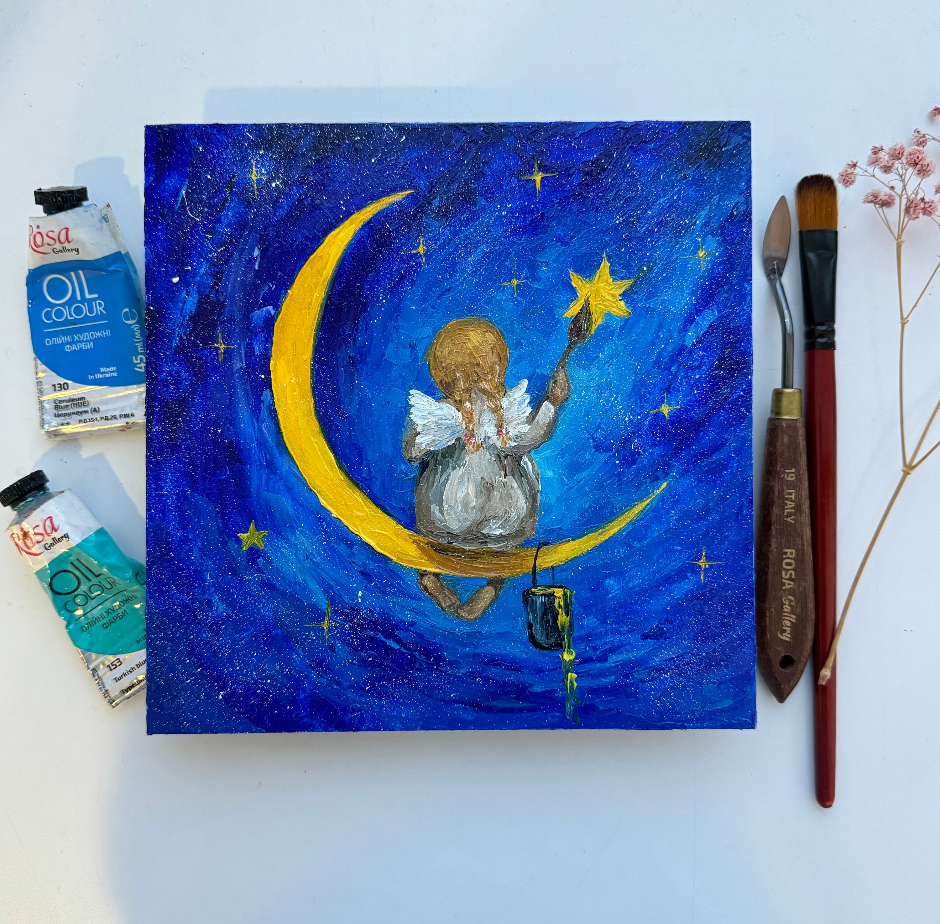 絵画。原画【A bear angel holds the moon】 il_fullxfull.5545474862_4tkp.jpg