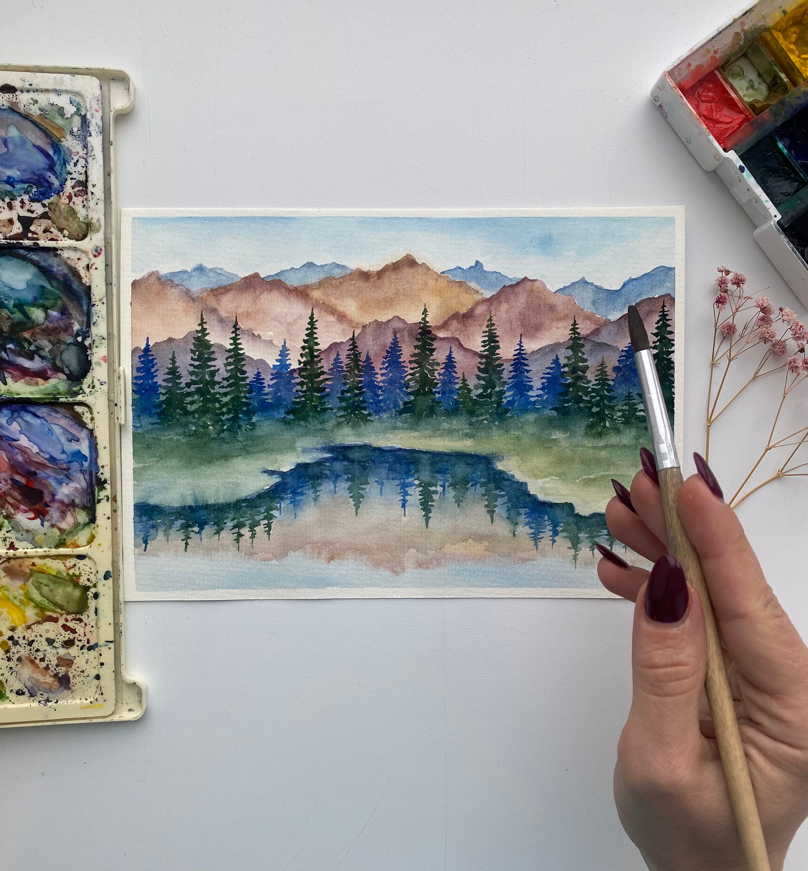 Grand Teton National Park Painting Mountain Landscape