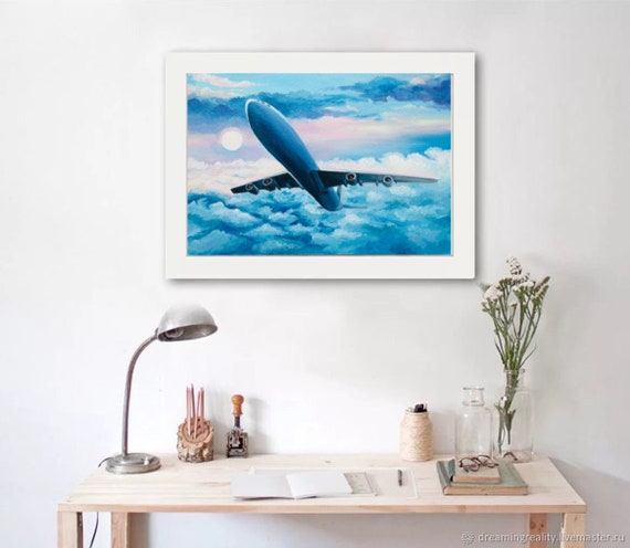 新品 おおでゆかこ 原画「飛行機」 新品 おおでゆかこ 原画「飛行機」 新品 おおでゆかこ 原画「飛行機」