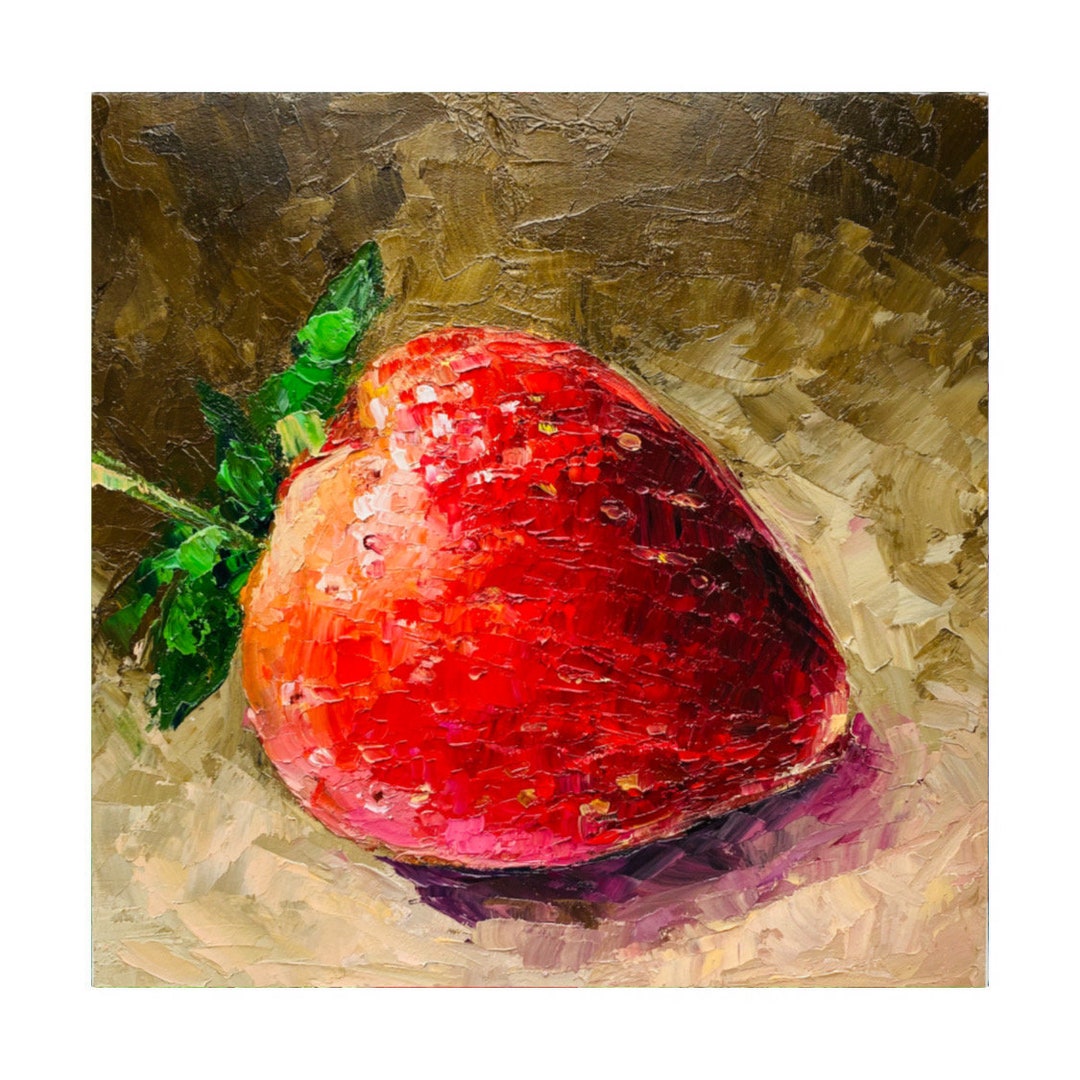 絵画　苺 楽天市場】手描き 油絵 額入り油彩画 いちご F4サイズ フルーツ