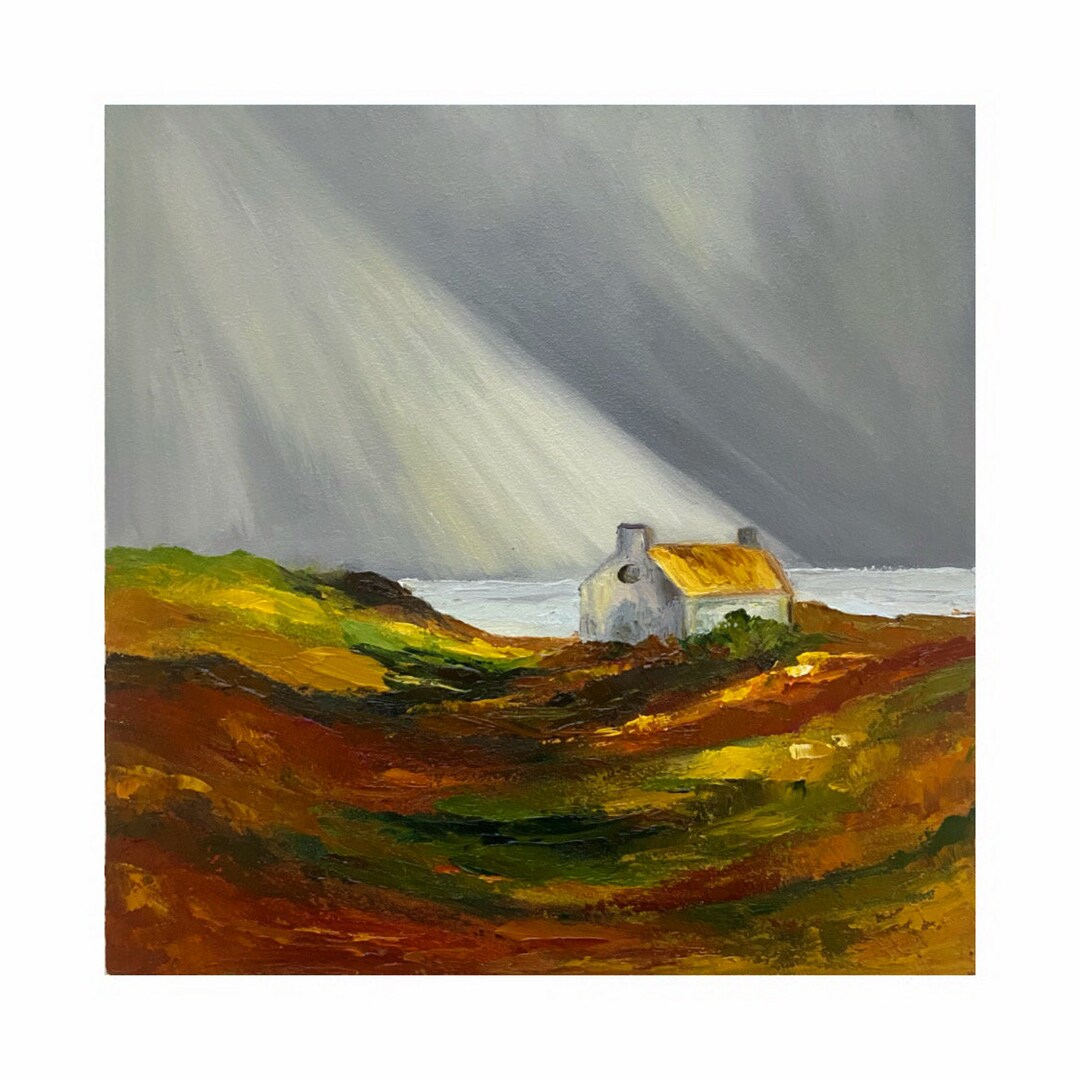Scotland Painting Cottage Original Art Scottish Landscape Wall Etsy