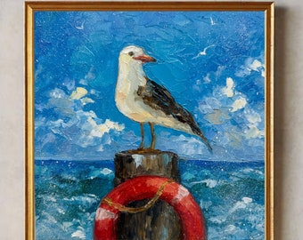 画家　手描きの油絵　タイトル「カモメ」 il_340x270.6242323330_kvbe.jpg