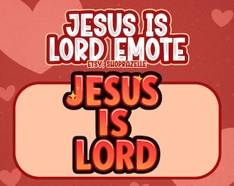 Emote Gesù è il Signore / Emote cristiano per Twitch e Discord / Adesivo PNG religioso della fede / Download digitale dell'emote carino per lo streaming kawaii