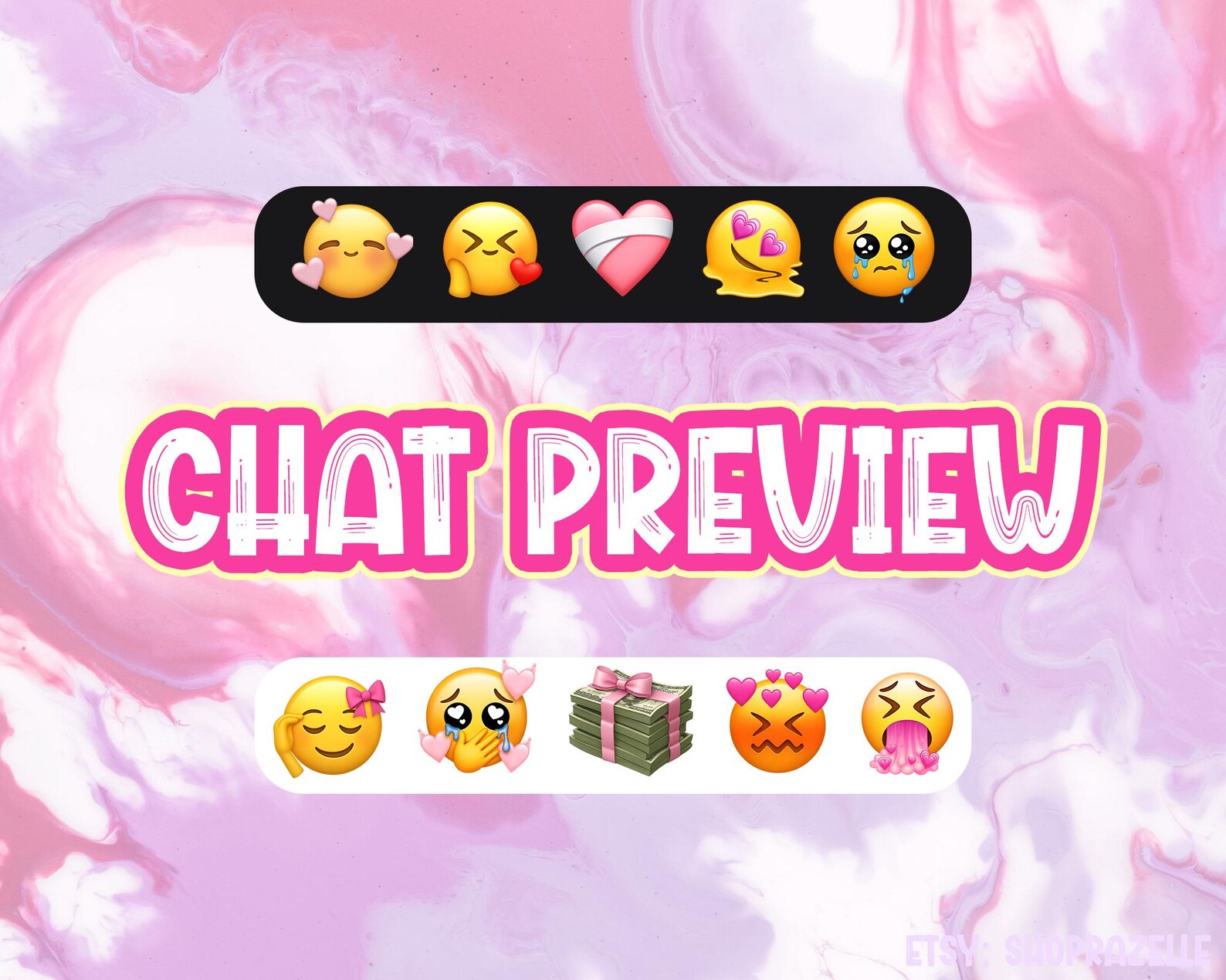 Cute Emoji Twitch Emotes Pack | Kawaii Emoji Bundle for Streamers ...
