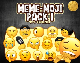 Meme-Moji Emote Pack | Lustige Meme Emoji Reaktionen für Twitch, Discord & YouTube | Sofortiger digitaler Download | Hochwertige Streamer Emotes
