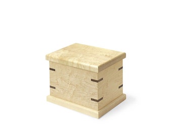 Infant/Child Cremation Urn in  Birdseye Maple Wood | Cremation Urn | Child Urn for Ashes | Wooden Urn For Human Ashes |