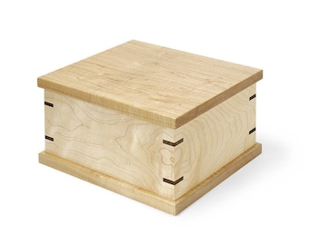 Hard Maple Wooden Urn for Human Ashes | Cremation Urn | Memorial Urns | Ashes Keepsake | Cremation Box | Funeral | Burial Box, American Made