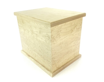 Double Cremation Urn- Birds Eye Maple Wood Urn - Urn for Ashes - Couple Urn - Double Urn - American Made , Elegant Handmade Wooden Urn
