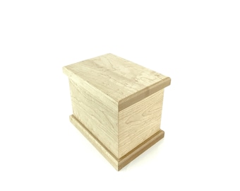 Child Urn For Ashes Birdseye Maple| Infant Cremation Urn | Baby Urn for Ashes | Baby Cremation Memorial | Wooden Urn for Human Ashes