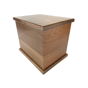Companion Human Cremation Urn in Black Walnut Wood Urn - Burial Box - Couple Urn - Double Urn - American Made, Handmade Wooden Urn
