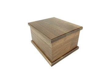 Black Walnut Cremation Urn |  Urn for human ashes | Memorial Urns | Ashes Keepsake | Cremation Box | Cremate Urn | Burial Box, American Made