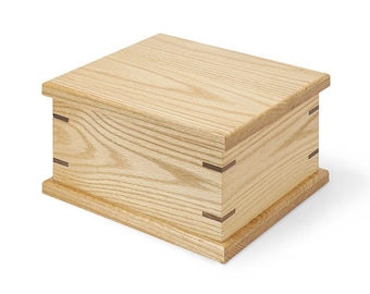 Red Oak Wooden Urn for Human Ashes | Cremation Urn | Memorial Urns | Ashes Keepsake | Cremation Box | Funeral | Burial Box, American Made