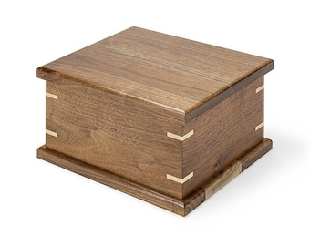 Black Walnut Wooden Urn for Human Ashes | Cremation Urn | Memorial Urns | Ashes Keepsake | Cremation Box | Cremate Urn | American Made