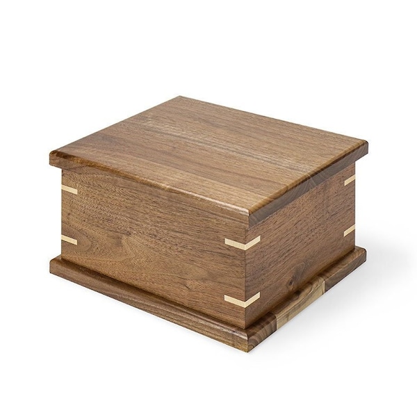 Black Walnut Wooden Urn for Human Ashes | Cremation Urn | Memorial Urns | Ashes Keepsake | Cremation Box | Cremate Urn | American Made