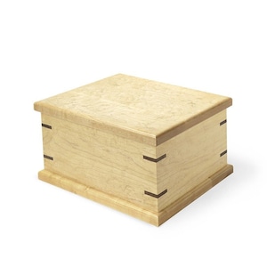 Birdseye Hard Maple Urn for Human  | Cremation Urn | Memorial Urns | Ashes Keepsake | Cremation Box | Funeral | Burial Box, American Made