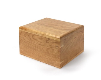 Cherry Burial Urn - Contemporary Minimalist Cremation Urn - Moderns Urn for Human Ashes - Keepsake Urn - Cremate Box - Funeral