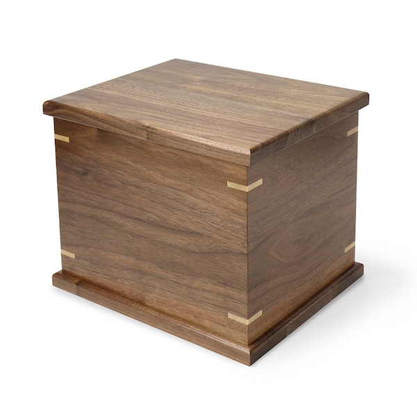 Urne de crémation humaine pour compagnon - urne en bois de noyer noir - boîte funéraire - urne pour couple - double urne en bois - fabrication américaine, urne en bois faite main