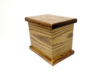 Red Oak Child Pet Urn For Ashes | Clearance #0178 | Infant Cremation Urn | Baby Urn for Ashes | Baby Cremation Memorial | Wooden Urn  Ashes