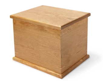 Cherry Companion Human Cremation Urn- Burial Box - Couple Urn - Double Urn - American Made, Handmade Wooden Urn
