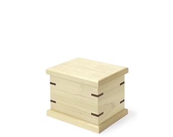 Pet Urn - Poplar Wood - Cremation Urn - Pet Ashes - Memorial Box - Small Medium Pet Burial Box - American Made