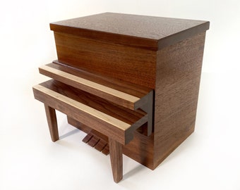 Urn for Musician - Organ Piano Cremation Urn - Personalized Urn for Musician - Music Lovers Keepsake Urn - Handmade Custom Cremation Urns