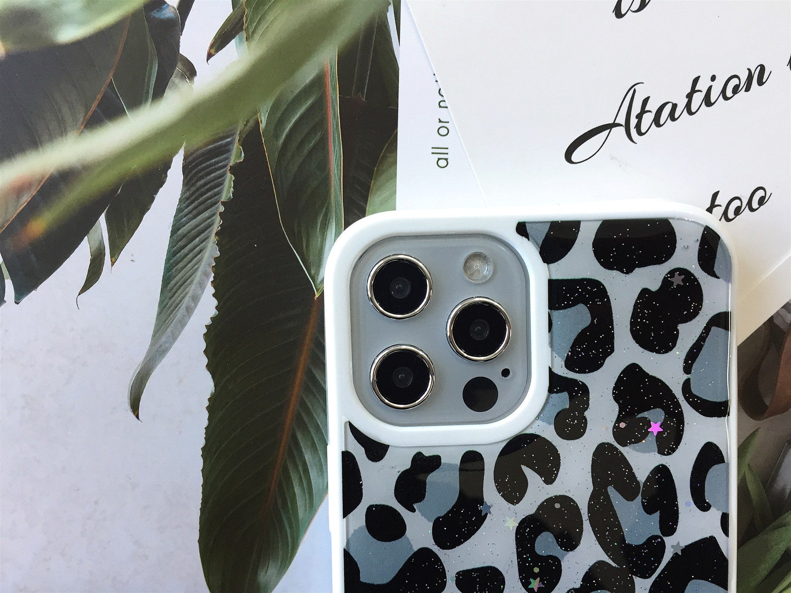 Black Abstract Leopard Print Phone case iphone 12 mini pro max Etsy