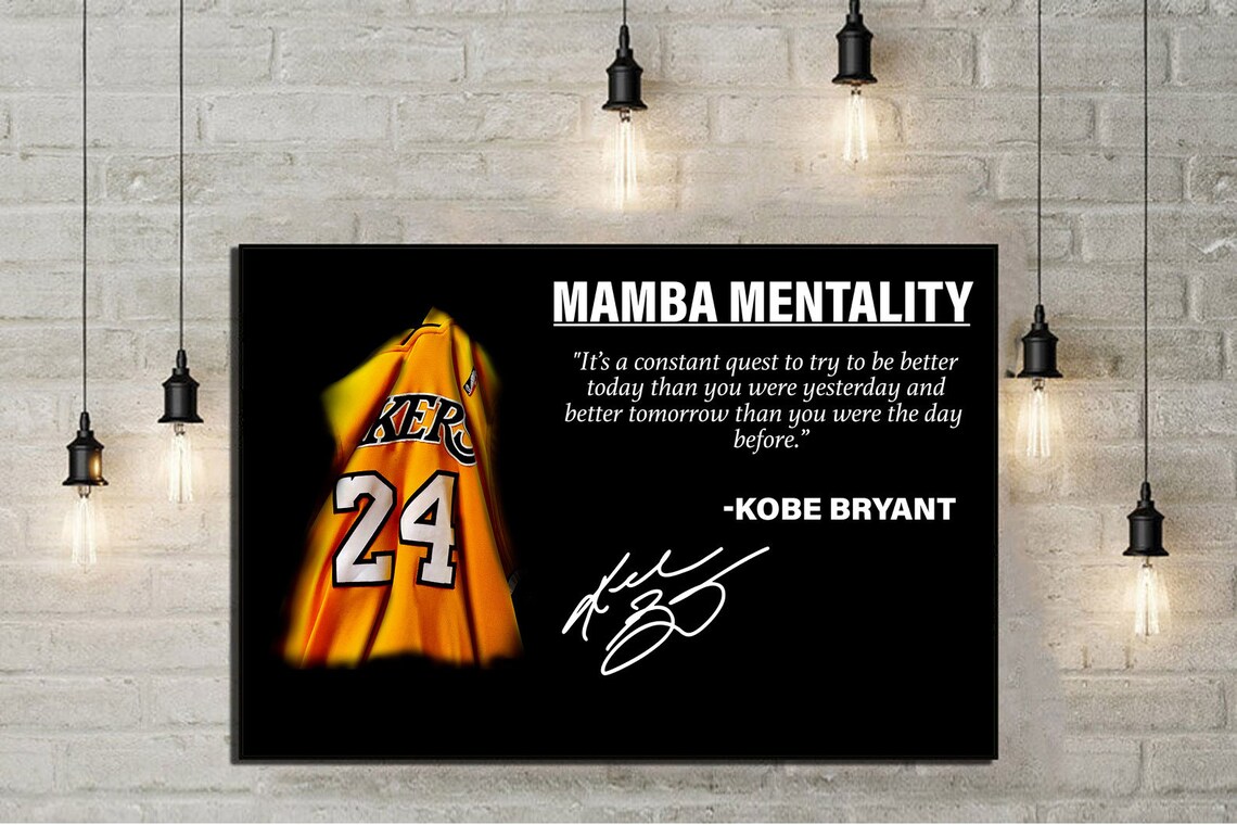 KOBE BRYANT PosterKobe Mamba Mentality Wall Decor Mamba Etsy
