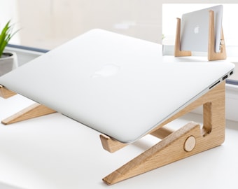 Wooden Laptop Stand: Ergonomic Wood Laptop Riser