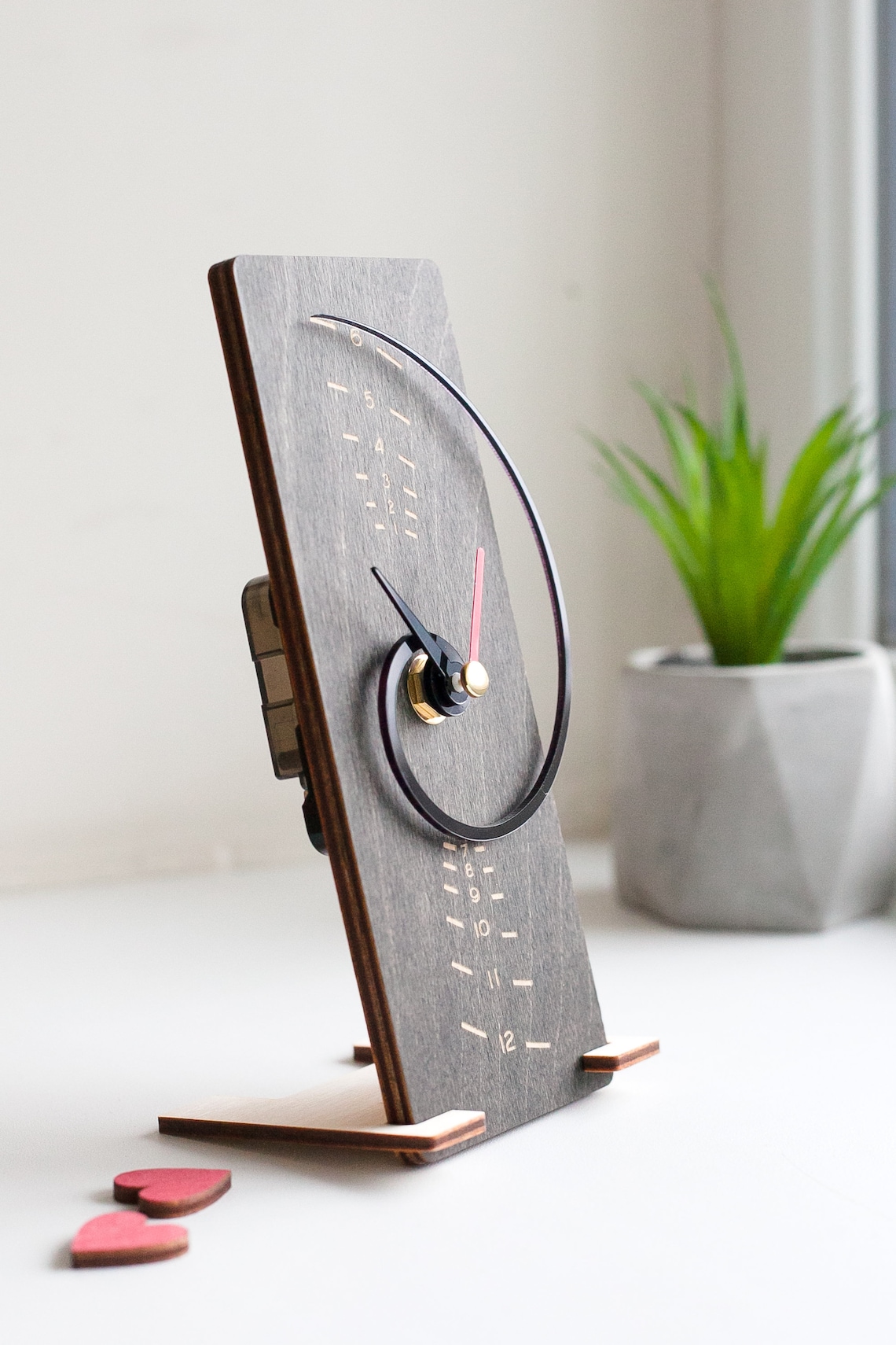 Fibonacci clock Wood clock Office clock Wood clock desk Etsy