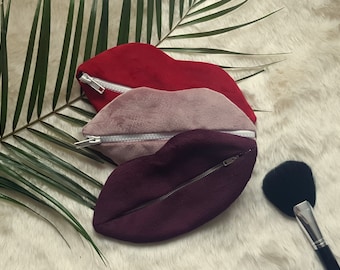 Makeup bag, lip kit,