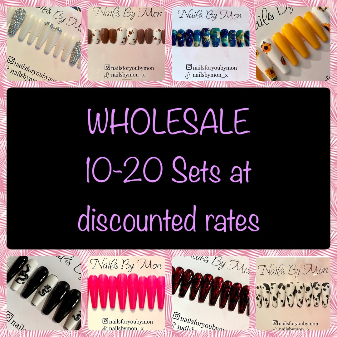 Wholesale Press on Nails Bundle 1020 Sets of 20 Nails at Discounted