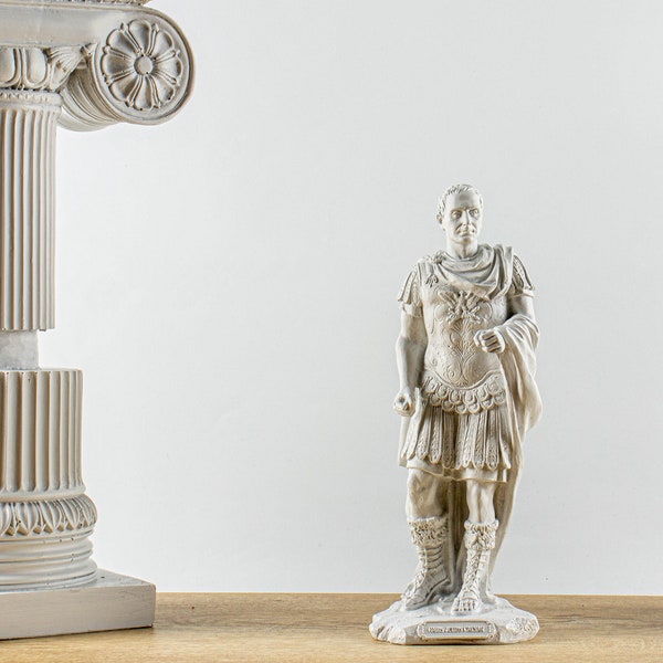 Julius Caesar Statue, Caesar Skulptur,Römische Statue,Gaius Skulptur Kunsttisch,Augustus Caesar Büste,Geschenke für ihn,Hausskulptur Geschenkideen,