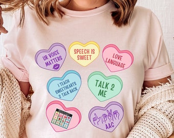 Valentines Speech Therapy Shirt, AAC Shirt, Speech Language Pathologist, Slp Shirt, Valentines Shirt, Speech Pathology, SLP Valentinentines