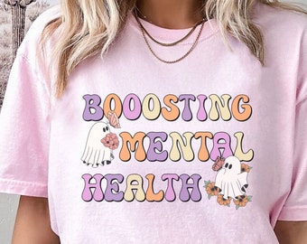 Halloween Therapist, Therapy Shirt, Retro Halloween, Mental Health Shirt, Comfort Colors, Counselor Shirt, School Counselor,