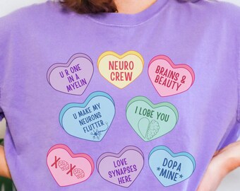 Valentines Neuro Nurse, Neuro Nurse Shirt, Neurology Nurse, Neurologist, Neuroscience Nurse, Eeg Shirt, Brain Nurse Shirt, Vday Neuro Nurse