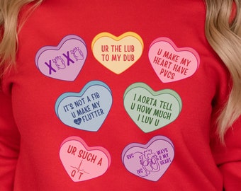 Valentines Cardiologist Gift, Cardiology Shirt, Cardiology Nurse, Telemetry Nurse, Cvicu Nurse, Cardiac Nurse Shirt, Valentines Candy Hearts