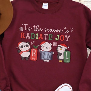 Christmas Rad tech Crewneck, Christmas Xray Tech, Radiology crewneck, Rad Tech Sweatshirt, Holiday Rad Tech. Xray Gifts, Rad Tech Gifts