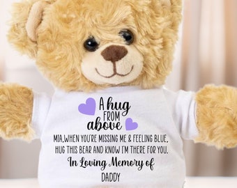 Memory Bear, Sympathy Bear, Memorial Bear, Loss of Father, Kids