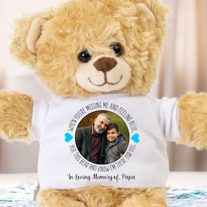 Memory Bear, Sympathy Bear, Memorial Bear, Loss of Father, Kids Sympathy Gift, Memorial Gift for Kids, Loss of Dad, Stuffed Animal