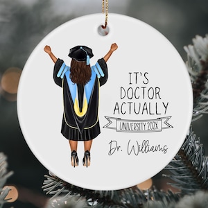 Phd Graduation Gift, Phd Graduation Ornament, Graduation Gift for Her, PhD Graduation Gifts, Custom Phd Grad Gifts, Graduation Gifts afbeelding 1