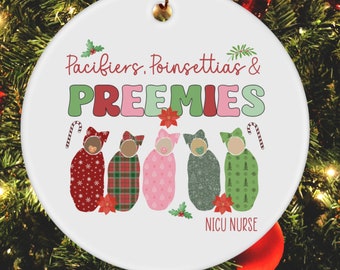 Christmas Nicu Nurse Ornament, Nicu Nurse, Neonatal Ornament, Neonatal Christmas, Pacifiers Preemies, Intensive Care Unit