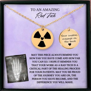 Rad Tech Gift, Rad Tech Necklace, Radiology Gift, Rad Tech Graduation, Xray Tech Gift, Custom Rad Tech Gift,