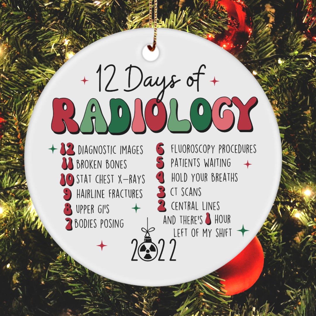 Christmas Xray Tech Gifts Radiology Ornament Radiology Gift Etsy