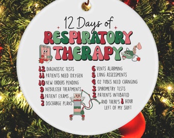 Christmas Respiratory Therapy Gifts, RRT Ornament, Respiratory Therapist Gift, RT Gifts, Respiratory Ornament, Respiratory Therapy