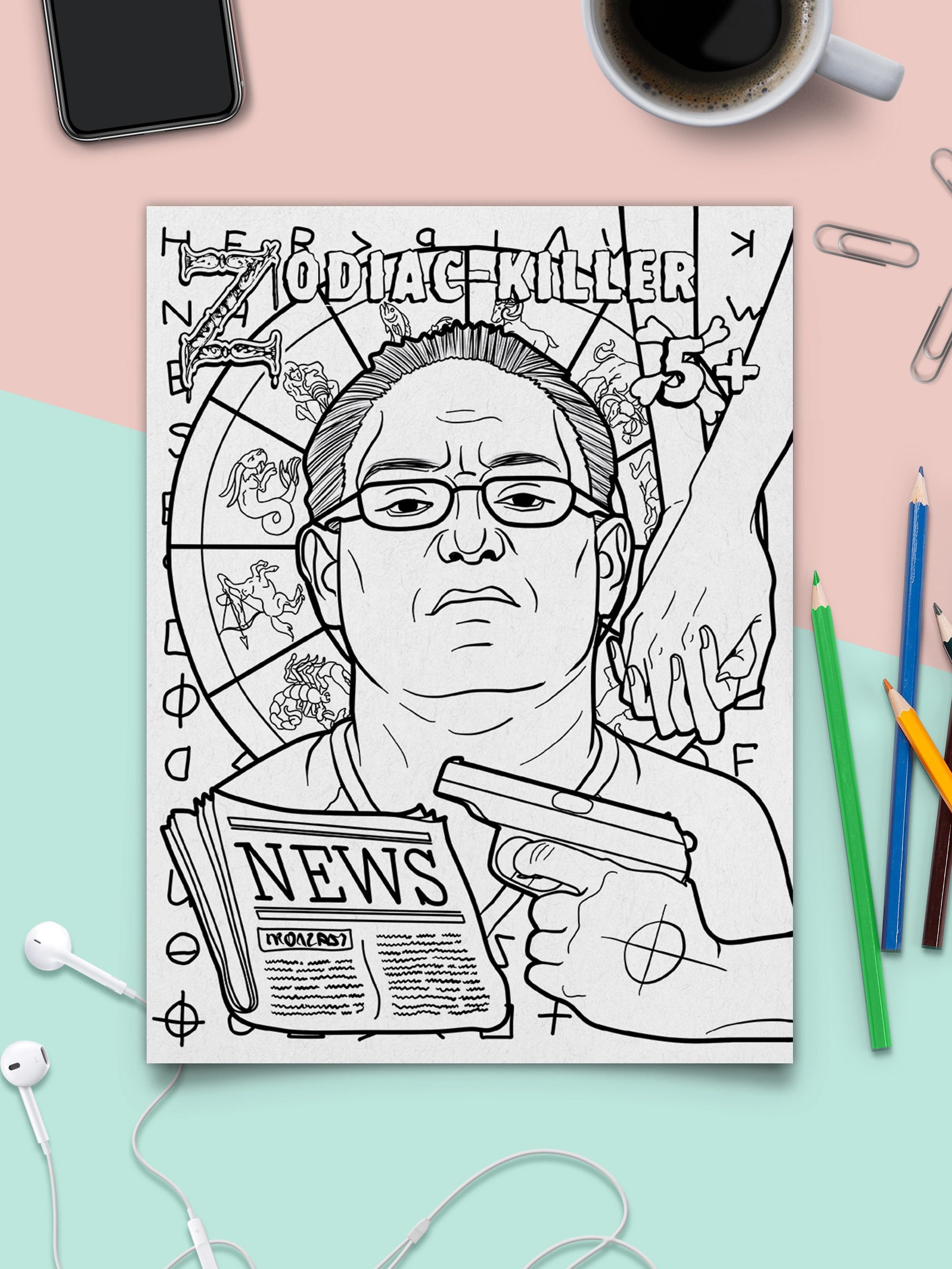 Serial Killer Coloring Book Download - 2322+ SVG File Cut Cricut - Free